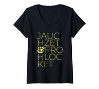 Femme Jauchzet Chant de Noël Traditionnel, Oratorio de Noël T-Shirt avec Col en V