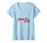 Femme Jauchzet Oratorio de Noël traditionnel T-Shirt avec Col en V