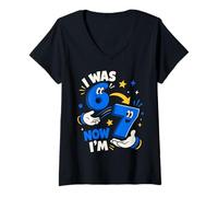 Femme J'avais 6 Ans Maintenant, J'Ai 7 Ans, numéros de Dessins animés pour Enfants T-Shirt avec Col en V