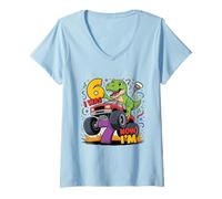 Femme J'avais Six Ans Maintenant, J'Ai Sept Ans, Dinosaure 67, mème, 7e Anniversaire, garçons T-Shirt avec Col en V