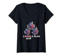 Femme J'avais Un Plan T-Shirt avec Col en V
