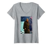 Femme Jay-Z Hip Hop at Glastonbury 2008 par Andy Willsher T-Shirt avec Col en V