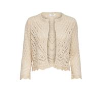Femme JDY Cardigan Court en Maille Structurée Manches 3/4 Dentelle Crochet JDYSU