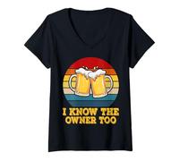 Femme Je connais le propriétaire, un barman trop drôle pour hommes et femmes T-Shirt avec Col en V