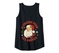 Femme Je Craque pour Les Barbus, Père Noël Rétro Humoristique Débardeur