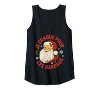 Femme Je Craque pour Les Barbus, Père Noël Rétro Humoristique Débardeur