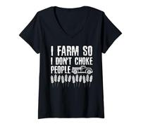 Femme Je cultive Donc Je ne Fais Rien de Mal T-Shirt avec Col en V