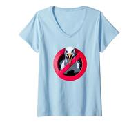 Femme Je déteste les mouettes T-Shirt avec Col en V