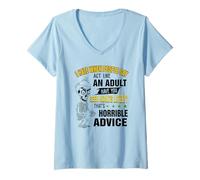 Femme Je déteste Quand Les Gens Disent qu'il Faut agir comme Un Squelette d'adulte T-Shirt avec Col en V