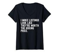 Femme Je donne l'impression que les offres valent le prix demandé. T-Shirt avec Col en V