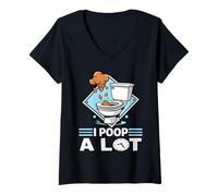 Femme Je fais beaucoup caca T-Shirt avec Col en V