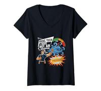 Femme Je Fais disparaître l'air Chaud, drôle de Technicien en CVC, père, père T-Shirt avec Col en V