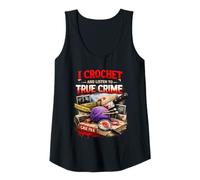 Femme Je Fais du Crochet et j'écoute True Crime Crocheters Craft Hobby Débardeur
