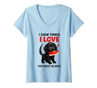 Femme Je mâche des choses que j'aime, tu pourrais être la prochaine T-Shirt avec Col en V