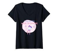 Femme Je Me Sens Mieux Quand Je Danse T-Shirt avec Col en V