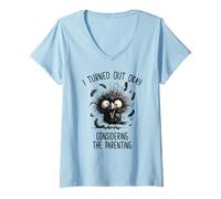 Femme Je me suis Bien débrouillé Compte Tenu de la parentalité T-Shirt avec Col en V