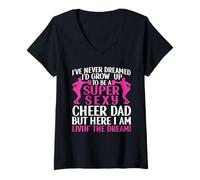 Femme Je n'ai jamais rêvé Que Je deviendrais Un Papa Super Sexy et Joyeux T-Shirt avec Col en V