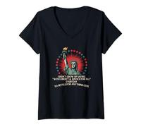 Femme Je n'ai pas grandi en disant « Liberté et justice pour tous » T-Shirt avec Col en V