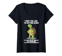 Femme Je n'ai pas l'impression de vieillir, c'est plutôt drôle T-Shirt avec Col en V