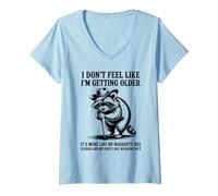 Femme Je n'ai Pas l'impression de Vieillir, C'est plutôt Une Garantie T-Shirt avec Col en V