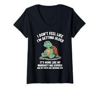 Femme Je n'ai Pas l'impression de Vieillir, C'est plutôt Une Garantie T-Shirt avec Col en V