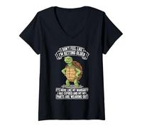 Femme Je n'ai pas l'impression de vieillir, c'est plutôt une garantie T-Shirt avec Col en V