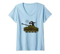 Femme Je n'ai Pas ma Place dans Un Aquarium Dolphin T-Shirt avec Col en V