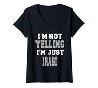 Femme Je ne crie Pas, Je suis Juste irakien T-Shirt avec Col en V