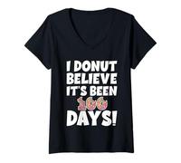 Femme Je ne Crois Pas Que ça Fait 100 Jours ! Étudiant Enseignant drôle T-Shirt avec Col en V