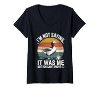 Femme Je ne dis Pas Que c'était Moi, mais tu ne Peux Pas Le prouver, Non ? T-Shirt avec Col en V