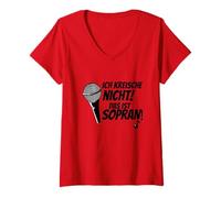 Femme Je ne hurle Pas C'est Un chœur Soprano Chanteur Soprano T-Shirt avec Col en V
