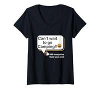 Femme Je ne Peux Pas Attendre pour Aller Camper 999 moustiques Ont aimé Votre Camping-Car après T-Shirt avec Col en V