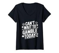 Femme Je ne Peux Pas Attendre pour Jouer Aujourd'hui T-Shirt avec Col en V