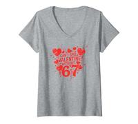 Femme Je ne Peux Pas épeler Saint-Valentin sans 6 7 Fun 6-7 Six Seven T-Shirt avec Col en V