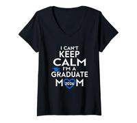 Femme Je ne Peux Pas Garder Mon Calme, Je suis Une mère diplômée de la 2026 T-Shirt avec Col en V