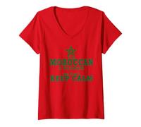 Femme Je ne Peux Pas Garder Mon Calme, Je Viens du Pays Maroc - Marocain T-Shirt avec Col en V