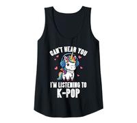 Femme Je ne Peux Pas Vous Entendre écouter K-Pop Funny Saying Girls Kids Women Débardeur