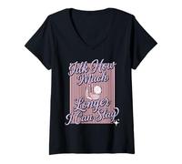 Femme Je ne Sais Pas Combien de Temps C'est drôle T-Shirt avec Col en V