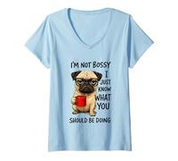Femme Je ne suis pas autoritaire, je sais juste ce que tu devrais faire T-Shirt avec Col en V
