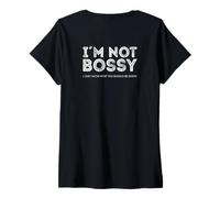 Femme Je ne suis Pas autoritaire, Je Sais Juste ce Que Vous Devriez Faire T-Shirt avec Col en V