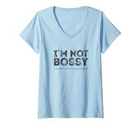 Femme Je ne suis Pas autoritaire, Je Sais Juste ce Que Vous Devriez Faire T-Shirt avec Col en V