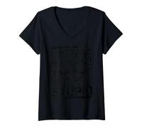 Femme Je ne suis Pas d'accord, mais Je respecte Ton Droit d'être Stupide, drôle, rétro T-Shirt avec Col en V