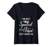 Femme Je ne suis pas gâtée, ma mère m'aime tout simplement T-Shirt avec Col en V
