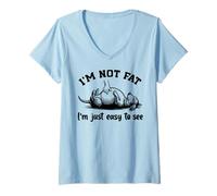 Femme Je ne suis Pas Grosse. Je suis Juste Facile de Voir Le T-Shirt avec Col en V