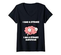 Femme Je Ne suis Pas Ivre, J'Ai Survécu À Un Accident Vasculaire T-Shirt avec Col en V