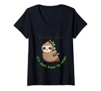 Femme Je ne suis pas paresseux, c'est juste le moment de me détendre T-Shirt avec Col en V