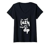 Femme Je ne suis Pas Paresseux, Je Viens d'acheter The Dip Funny Crypto Trader T-Shirt avec Col en V