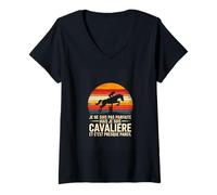 Femme Je Ne suis Pas Parfaite mais Je suis Cavaliere Et Cest T-Shirt avec Col en V