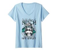 Femme Je ne suis Pas Toujours Une garce, Je plaisante, va Te Faire Baiser T-Shirt avec Col en V