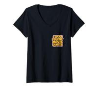Femme Je Parle couramment Citations de Films Amusantes pour Les cinéphiles T-Shirt avec Col en V